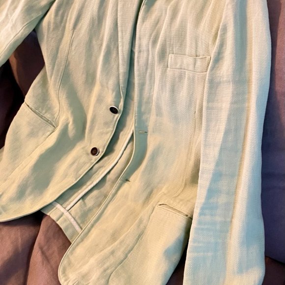 Armani Collezioni Mens Linen-Blend Blazer SIZE 52 (Mens LG 41 Suit Jacket) NEW - Picture 6 of 10